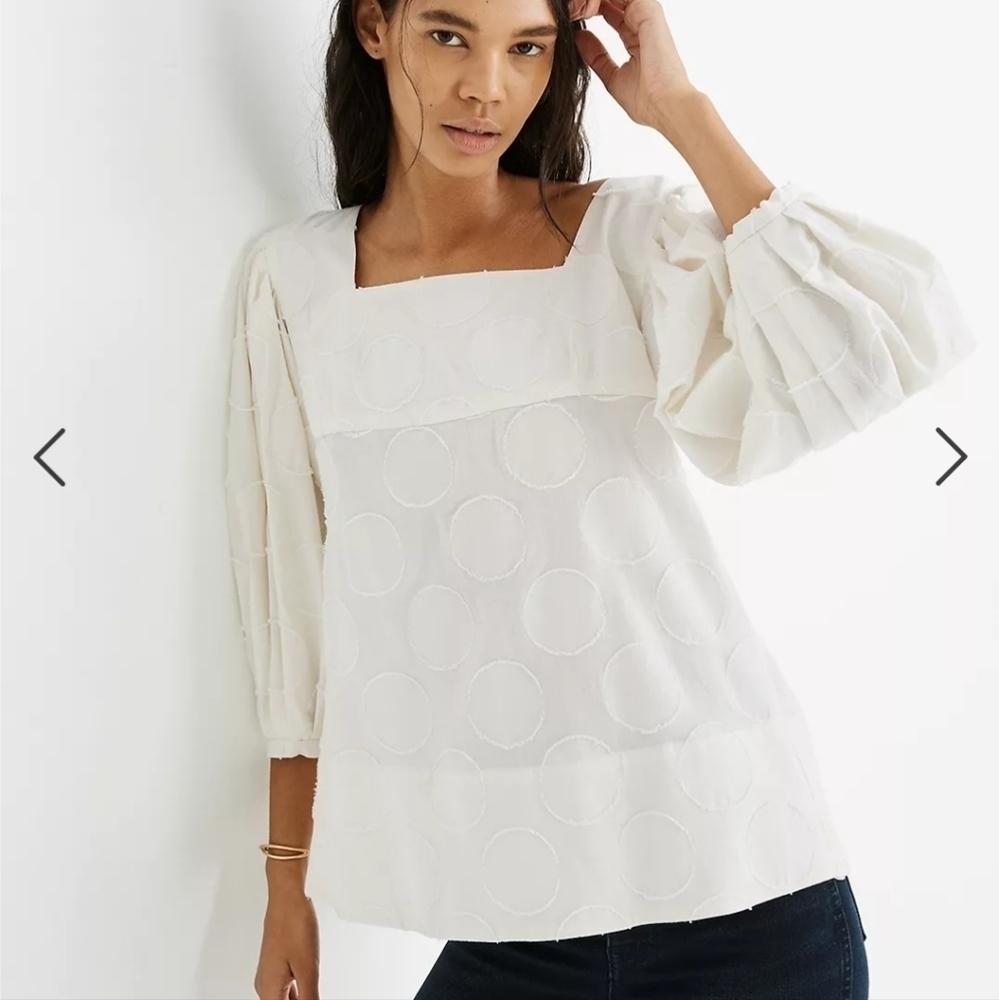 WHiT x‎ Madewell Marcel Linen Top